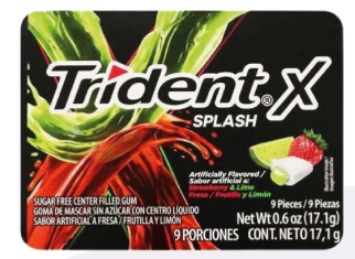 Trident X-Twist sabor Fresa Limon 10 paq