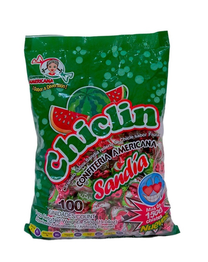 chiclin sabor Sandia 100 unid