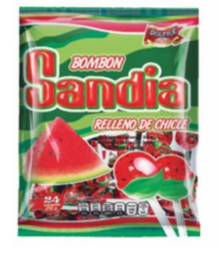 Bombon Sandia 24 unid