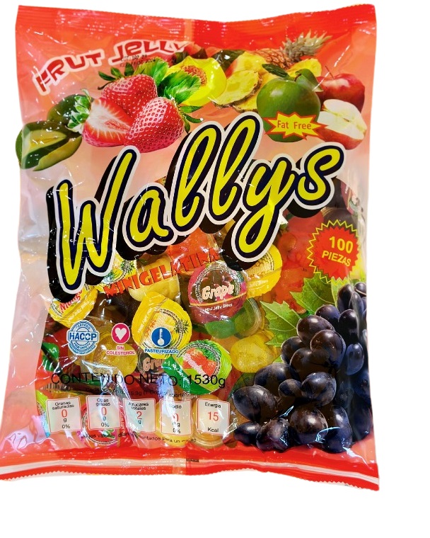 Wallys Gelatina bolsa x 100 unid