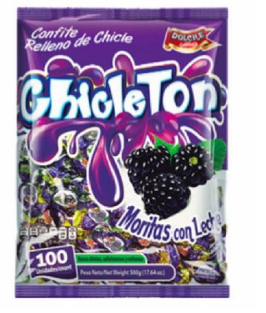 Chicleton Moritas con Leche 100 unid