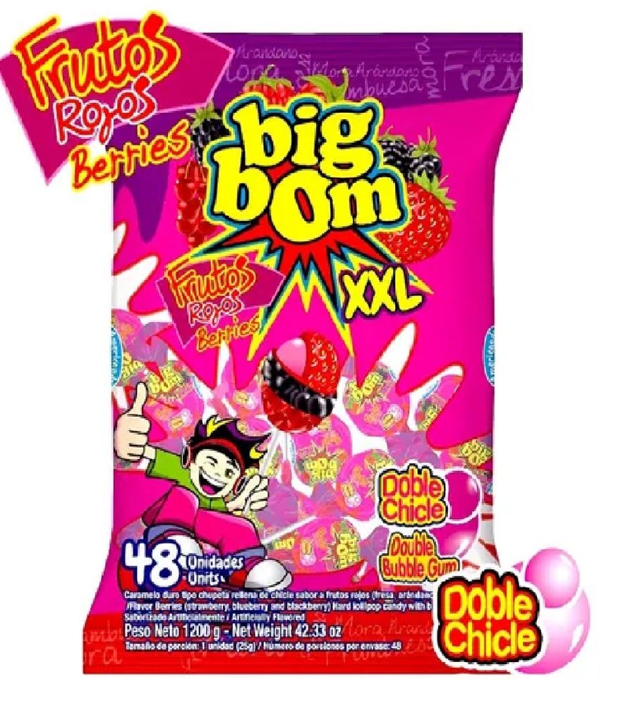 Big Bom XXL Frutos Rojos 48uds