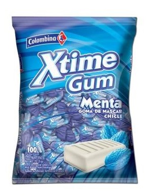 Chicle Xtime Menta 100uds