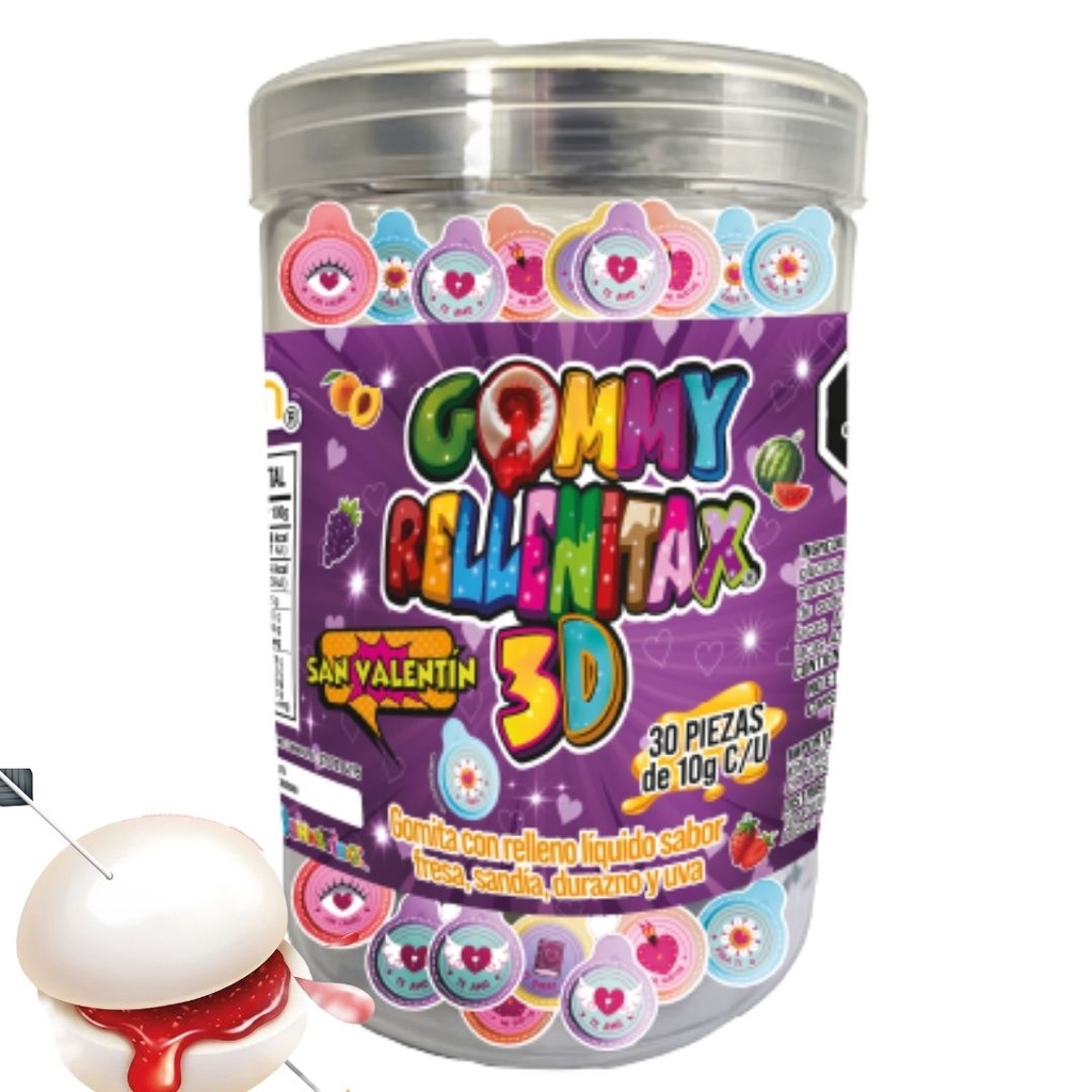 Gummy Rellenitas 3D Corazones