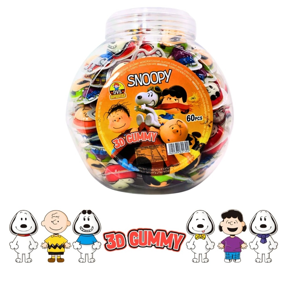 Snoopy 3D Gummy 60uds