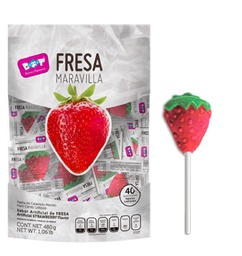 Paleta Dot Fresa Maravilla 40uds